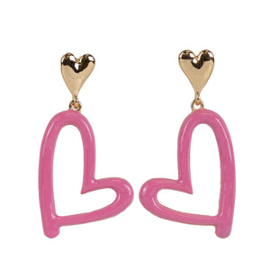 Sweetheart Earrings| Pink/Gold