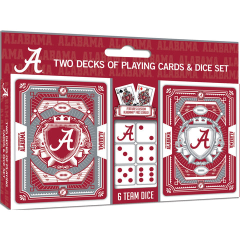 Alabama 2-Pack Playing Cards & Dice Set