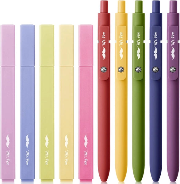 No Bleed Aesthetic Highlighters & Gel Pens