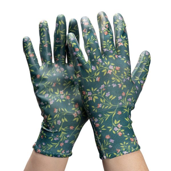 Muk Luks Women's Garden Clog and Glove Set | Green Floral