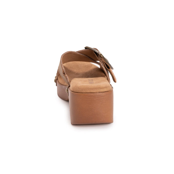 Muk Luks Women's Charlotte Sandal | Brown Crazyhorse