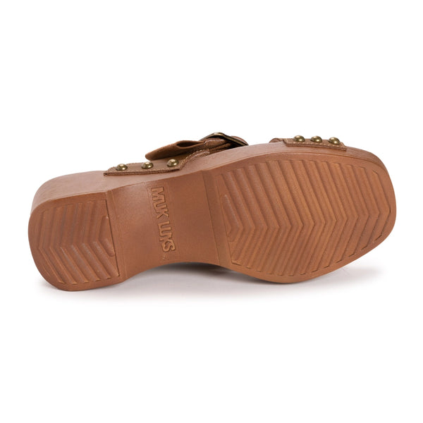 Muk Luks Women's Charlotte Sandal | Brown Crazyhorse