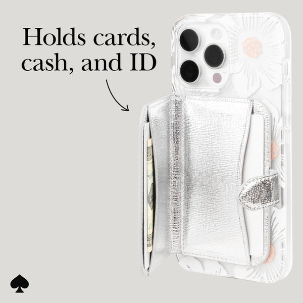 Kate Spade New York Wallet Magsafe | Metallic Silver