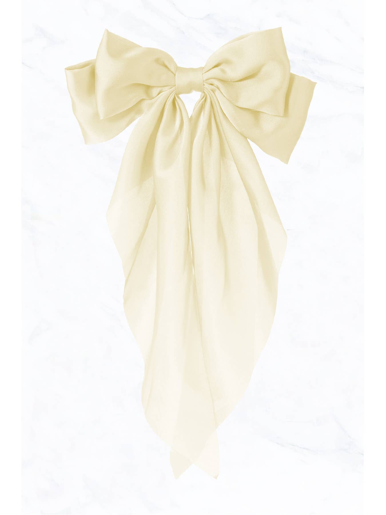 Fancy Bow Hair Clip|Ivory