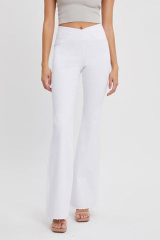 White High Rise Flare jeans