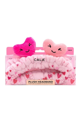 Pink Heart Plush Headband