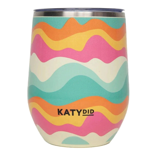 Neon Abstract Colors Stainless Steel Wine Tumbler