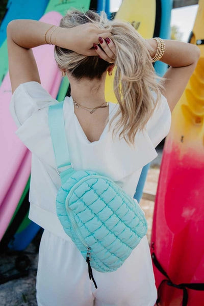 Quilted Sling Bag For Women | Mint