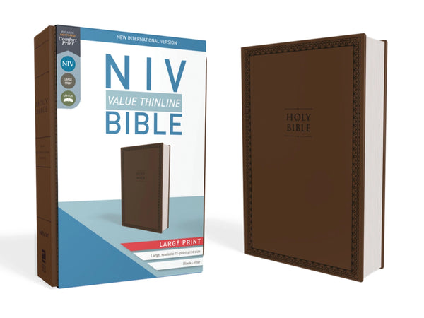 NIV Bible Large Print | Value Thinline Brown
