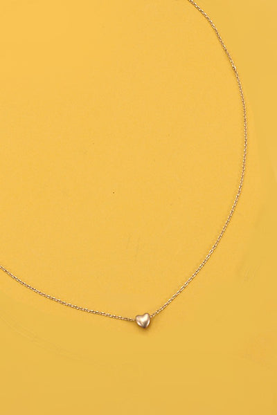 Mini Delicate Puffy Heart Chain Necklace