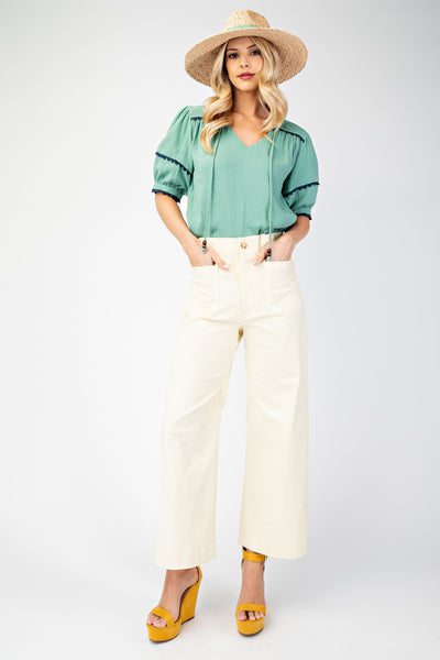 Ankle Cropped Summer Pants | Honey