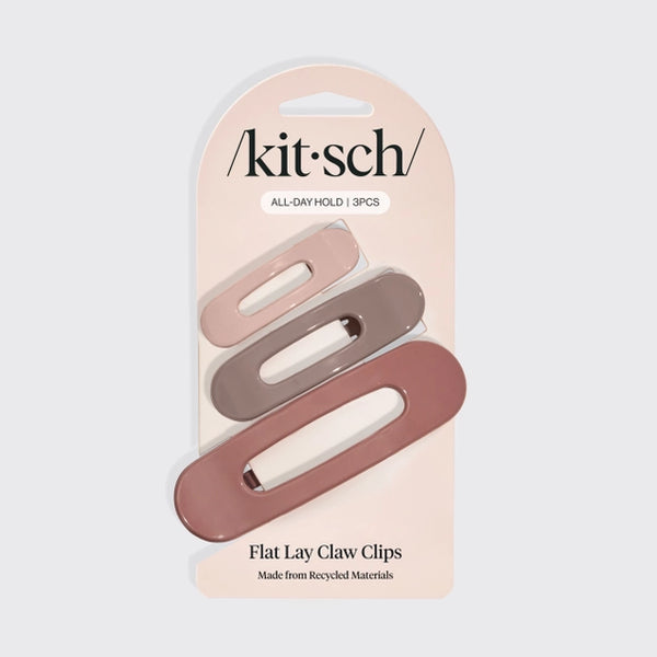 Flat Lay Claw Clip 3pc Flat | Ultra Glossy Terracotta