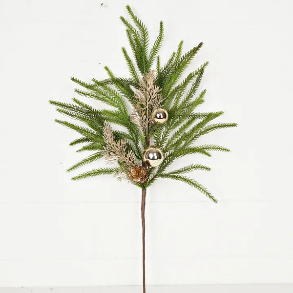 26” Golden Holiday Norfolk Pine Branch