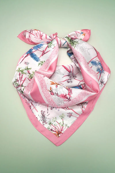 Large Floral Print Bandana Scarf | Pink