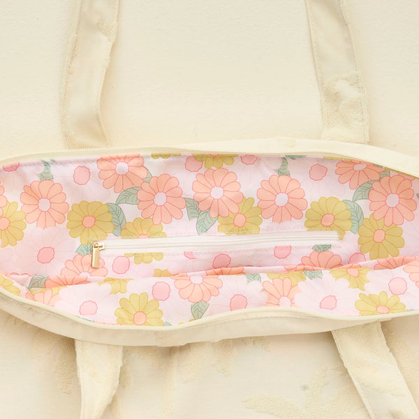 Terry Tote | Cream Palm