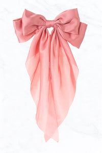 Fancy Bow Hair Clip|Dusted Pink