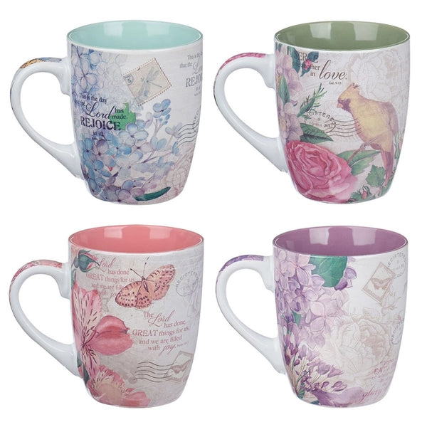 Floral Inspirations 4pc Mug Set