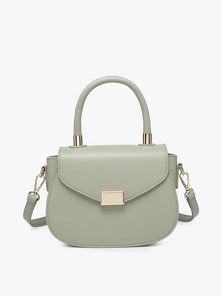 Giza Gold Accent Satchel/Crossbody | Light Sage