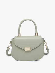 Giza Gold Accent Satchel/Crossbody | Light Sage