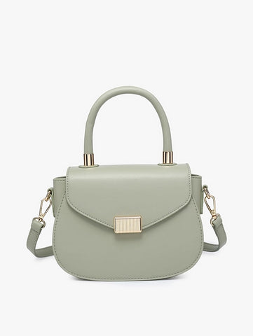 Giza Gold Accent Satchel/Crossbody | Light Sage