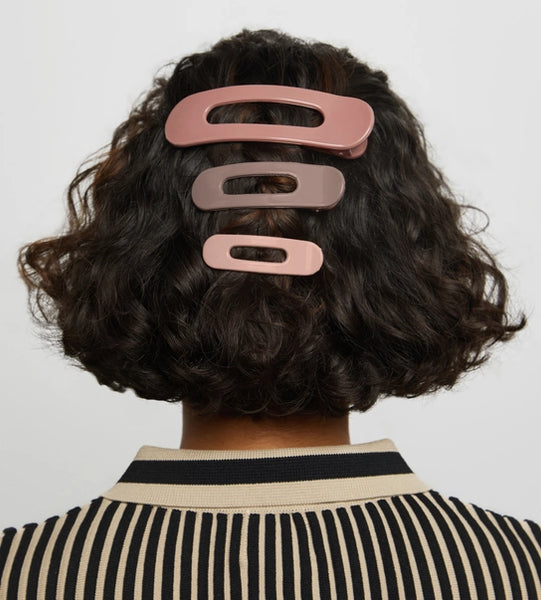 Flat Lay Claw Clip 3pc Flat | Ultra Glossy Terracotta