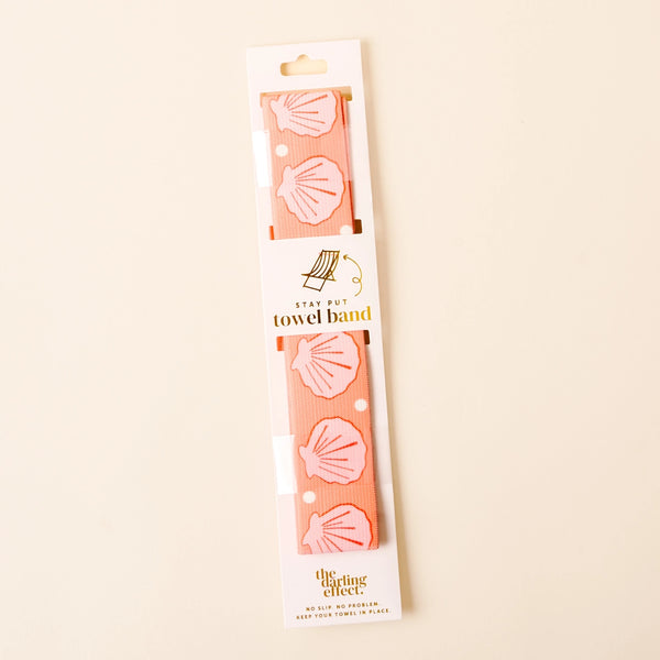 Stay-Put Towel Band | Seashells Coral