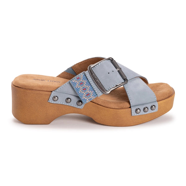 Muk Luks Women's Charlotte Sandal | Chambray Nubuck