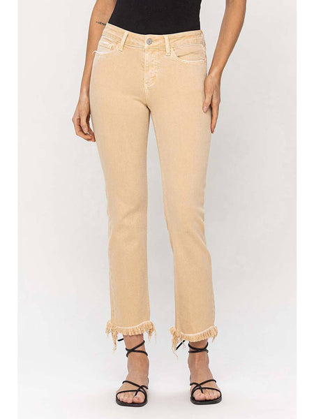 Mid Rise Straight Sun Beige Pants