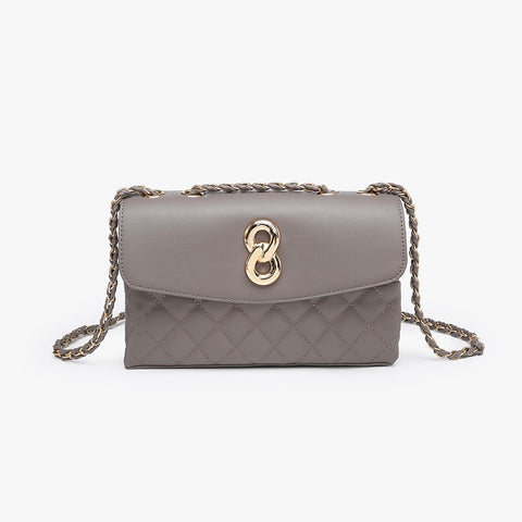 Quilted Accent Crossbody | Dark Grey