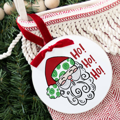 Ball Ornament-CB-HoHoHo Santa