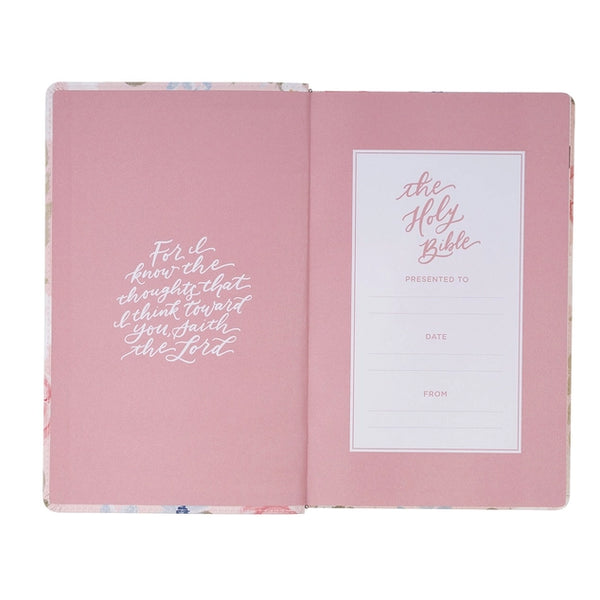 KJV Bible Giant Print Standard-Size Floral Faux Leather