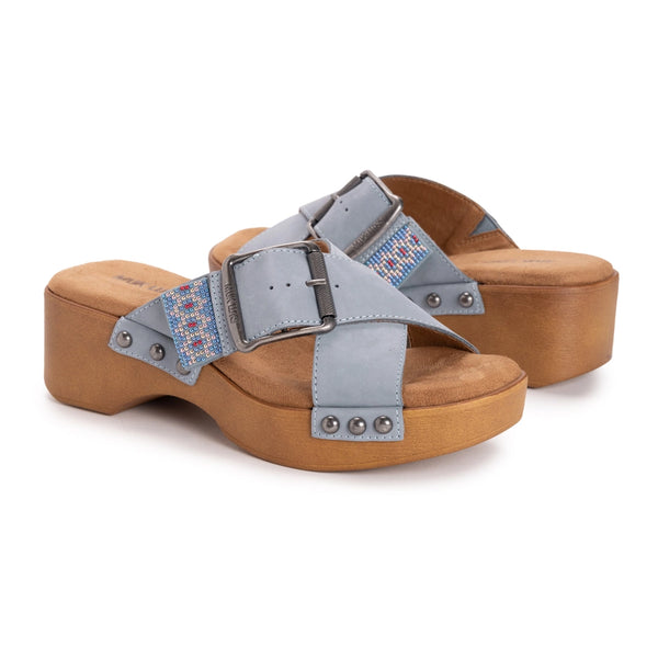 Muk Luks Women's Charlotte Sandal | Chambray Nubuck