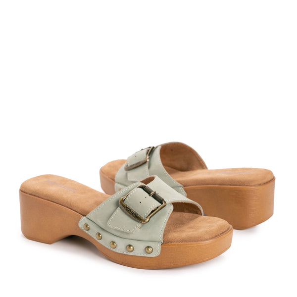 Muk Luks Women's Cora Sandal | Sage Nubuck
