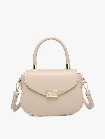 Giza Gold Accent Satchel/Crossbody | Taupe