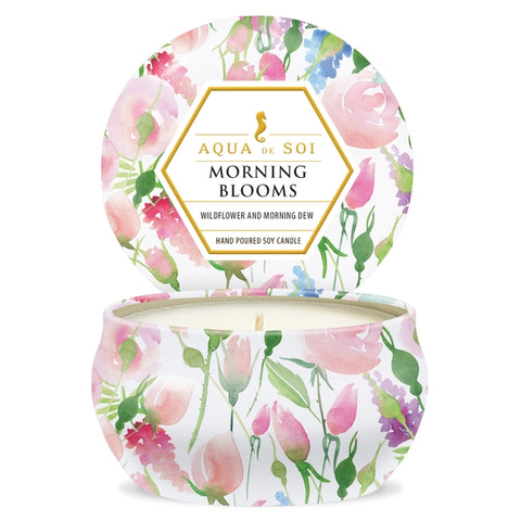 Morning Blooms 9oz Aqua De Soi Tin Candle