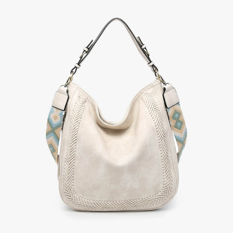 Aris Whipstitch Hobo/Crossbody | Off White