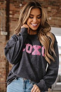 XOXO Cord Oversized Sweatshirt