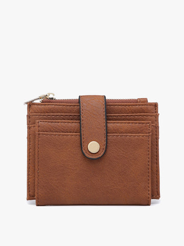 Sam Mini Snap Wallet/Card Holder | Brown