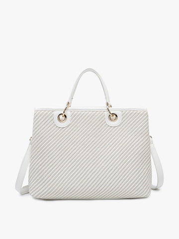 Nancy Woven Striped Tote