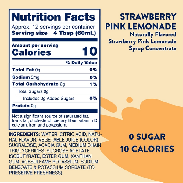 Strawberry Pink Lemonade Syrup Concentrate