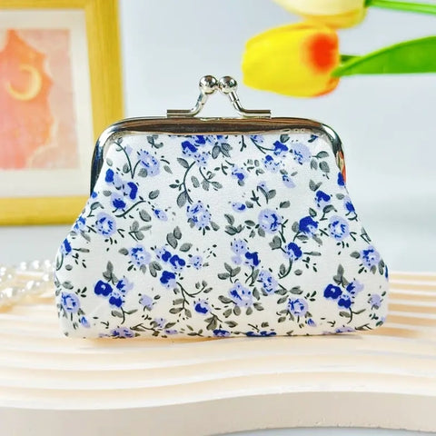 Vintage Floral Coin Purses | Blue
