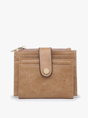 Sam Mini Snap Wallet/Card Holder | Mocha