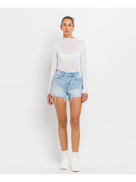 High Rise Distressed Hem