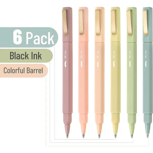 Mr. Pen Aesthetic Pens 6-Pack Black Ink Fast Dry