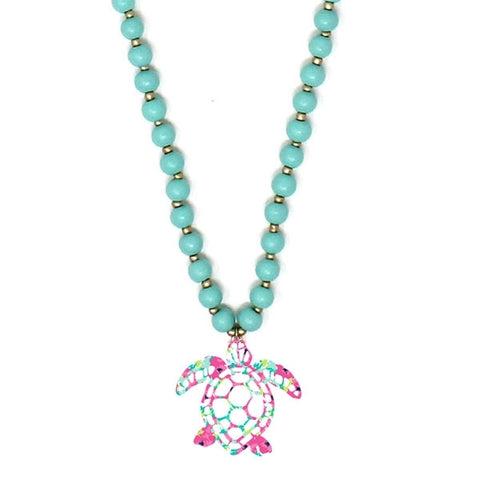 Grace Turtle Mint Jennifer Necklace