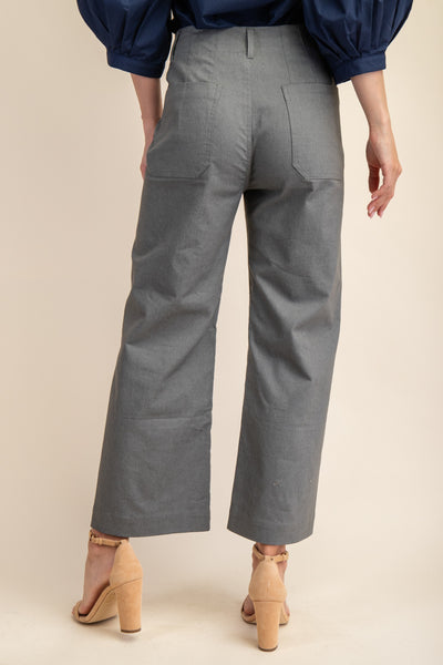 Ankle Cropped Summer Pants | Gray