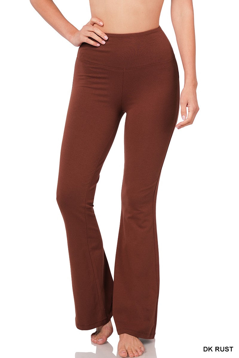 Yoga Flare Pants | Dark Rust