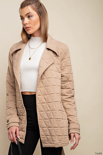 Quilted Jacket | Taupe