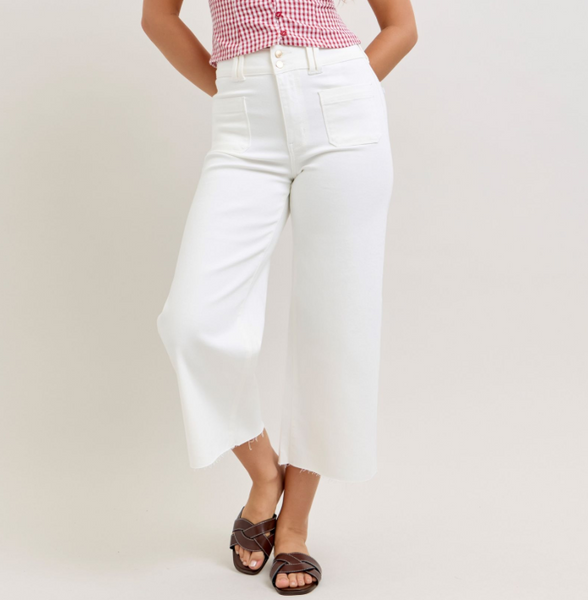 Judy Blue HW Wide Crop Front Patch Pkts | Regular
