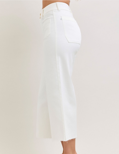 Judy Blue HW Wide Crop Front Patch Pkts | Regular